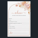 Bohemian Terracota Advice for the Bride card<br><div class="desc">Bohemian Terracota advice for the bride card</div>