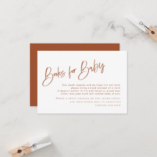 Bohemian Terracotta Baby Shower Books for Baby