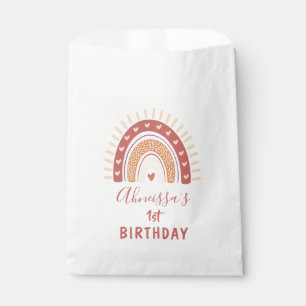 Bohemian Terracotta Rainbow Birthday Favour Bag