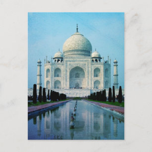 Bohemian travel India Agra Vintage Taj Mahal Postcard
