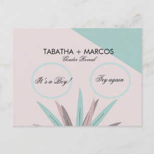 BOHEMIAN Tribal Baby Gender Reveal Scratch  Cards