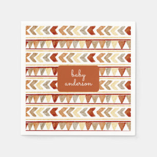 Bohemian Tribal Pattern Baby Shower Napkin