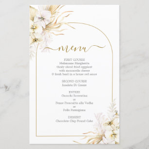 Bohemian Tropical Menu Card
