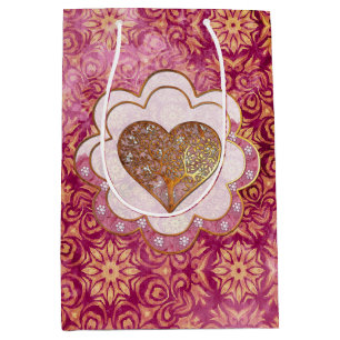 Bohemian Valentine Whimsey 3D VALENTINES WEDDINGS Medium Gift Bag