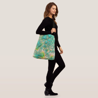 Bohemian Vibrant Trippy Fractal Abstract Spiral Crossbody Bag