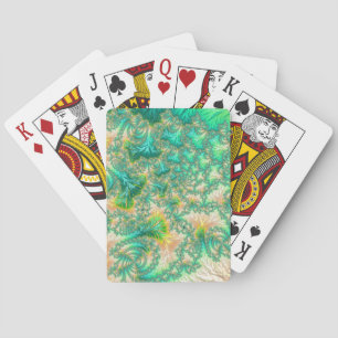 Bohemian Vibrant Trippy Fractal Abstract Spiral Playing Cards