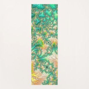 Bohemian Vibrant Trippy Fractal Abstract Spiral Yoga Mat