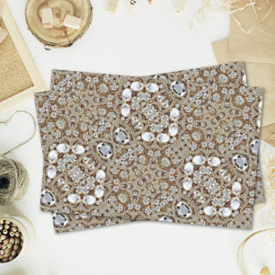 bohemian vintage fashion silver black and gold tissue paper