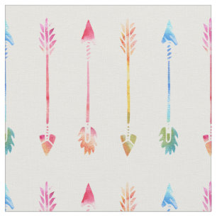 Bohemian Watercolor Arrows Pattern Fabric