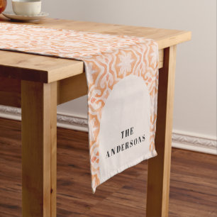 Bohemian watercolor pastel moroccan peachbirthday medium table runner
