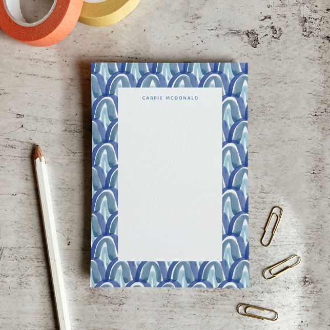 Bohemian Watercolor Rainbows in Blue Post-it Notes (Bohemian Watercolor Rainbows in Blue Post-it Notes)