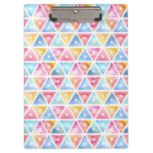 Bohemian Watercolor Triangles Clipboard