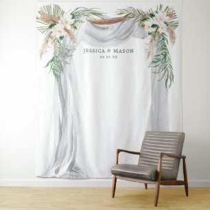 Bohemian Wedding Arch Backdrop Photo Booth Tapestry
