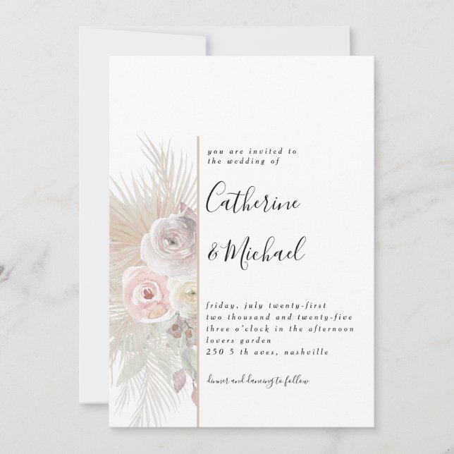BOHEMIAN WEDDING INVITATION COLLECTION (Front)