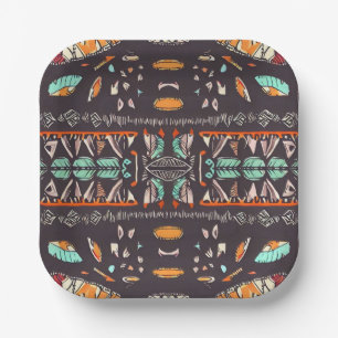 Bohemian Western Paper Plate