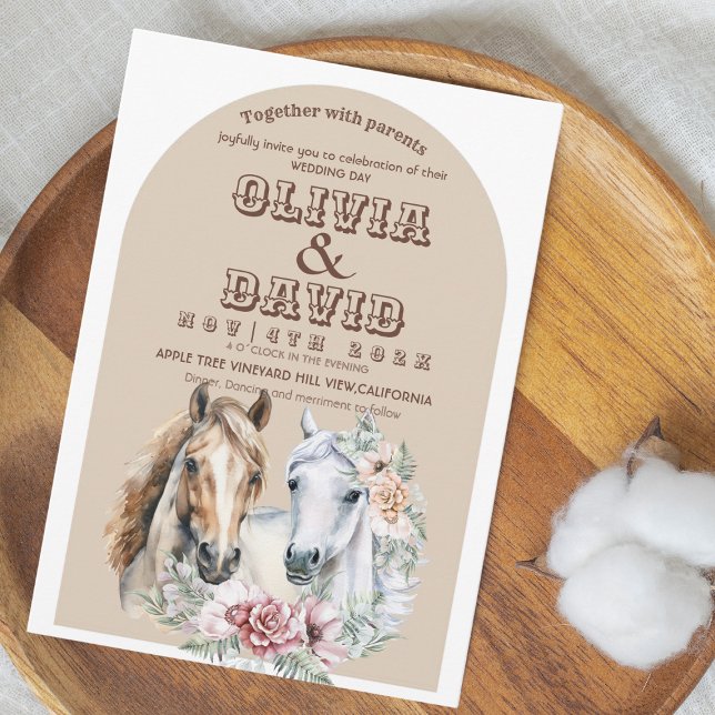  Bohemian Western Rustic Wedding Invitation (Creator Uploaded)