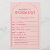 Bohemian what did the groom say bridal shower