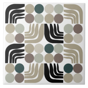 Bohemian White Black Grey Tile