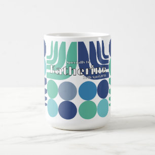 Bohemian White Blue Coffee Mug