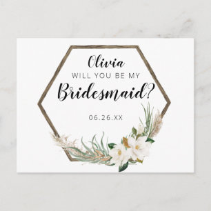 Bohemian Wreath Bridesmaid Proposal Card