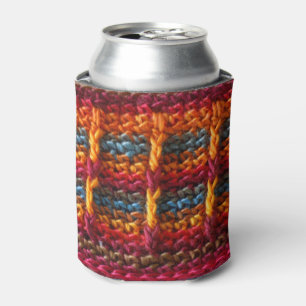 Bohemian Yarn Crochet Can Cooler