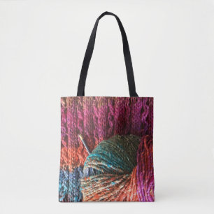 Bohemian Yarn with Knitting Tote Bag