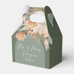 Bohenian boho rust sage green wedding Haskew Favor Box