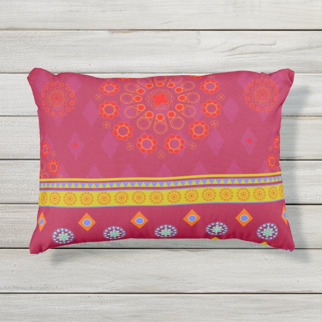 BOHO1 Mandala - Coussin d'extérieur (Devant)