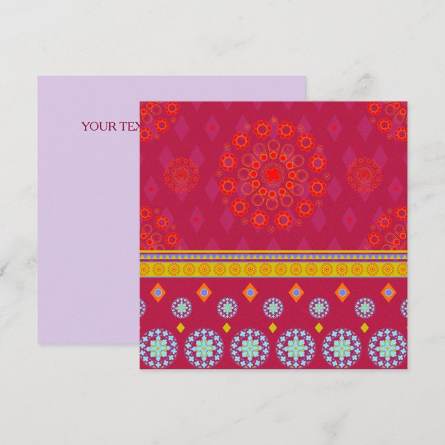 BOHO1 Mandala - Invitation Card (Front/Back)