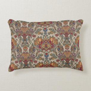 Boho 17th Century Indian Repro Pattern Accent Pillow
