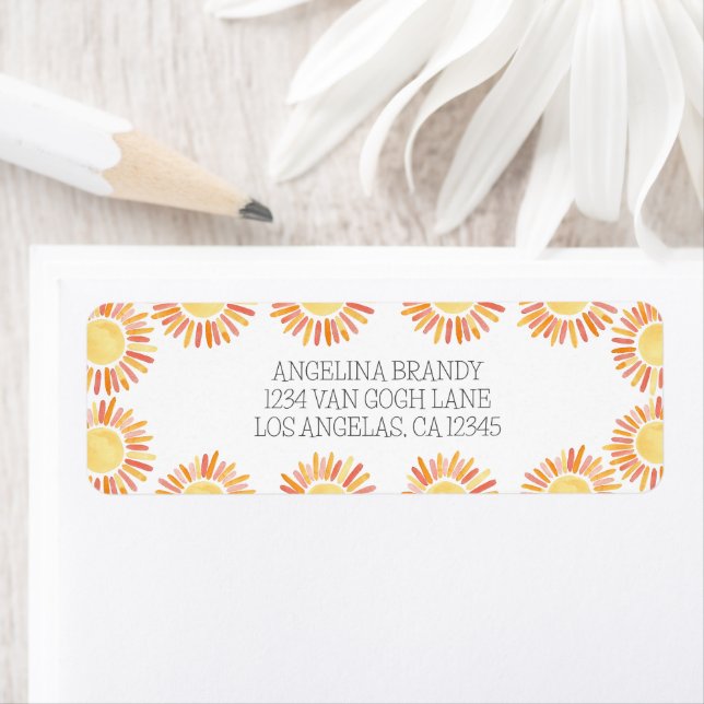Boho 1ère fête d'anniversaire Sunshine Watercolor (En situation)
