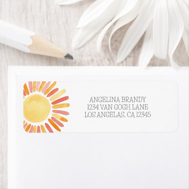 Boho 1st Birthday Party Sunshine Watercolor (Insitu)