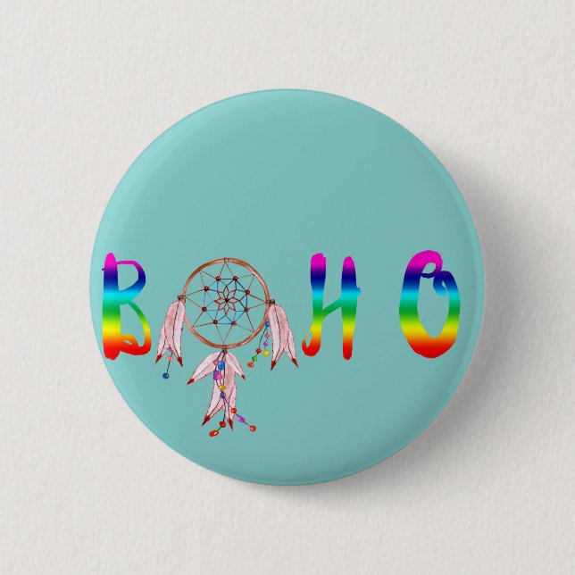 Boho 2 Inch Round Button (Front)