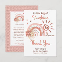 Boho A Little Ray of Sunshine Girl Baby Shower 