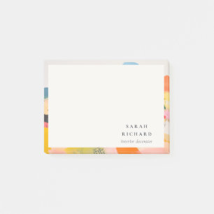 Boho Abstarct Moutain Landscape Pink Blue Orange Post-it Notes