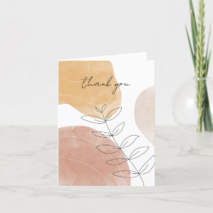 Boho Abstract Art Thank You Card