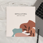 Boho Abstract Botanical Terracotta Binder<br><div class="desc">Boho abstract organic shapes in earthy tone colours.</div>
