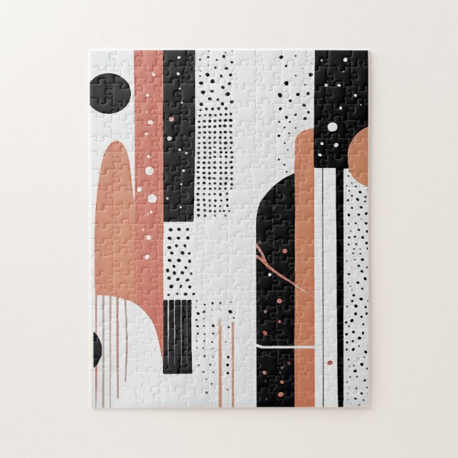 boho abstract circles and shapes jigsaw puzzle (Vertical)