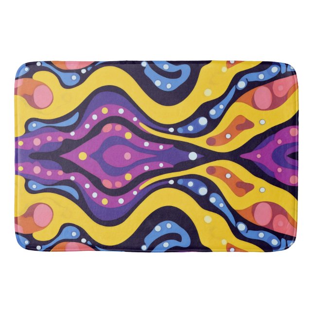 Boho Abstract colourful 11 Bath Mat (Front)