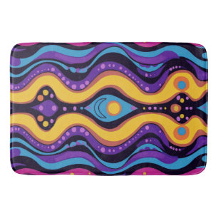 Boho Abstract colourful 4 Bath Mat
