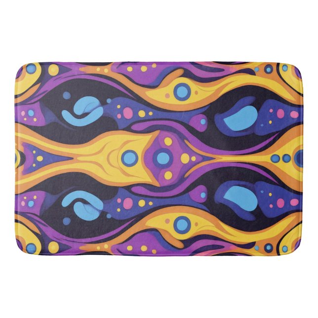 Boho Abstract colourful 6 Bath Mat (Front)