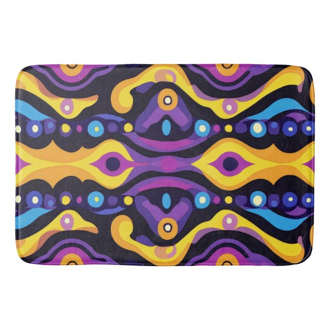 Boho Abstract colourful 7 Bath Mat (Front)