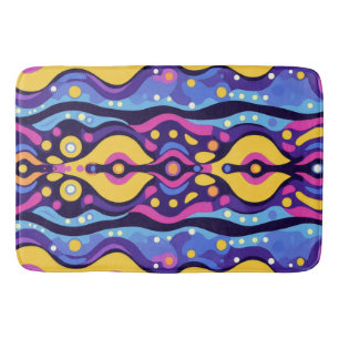Boho Abstract colourful 9 Bath Mat