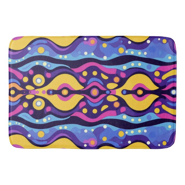 Boho Abstract colourful 9 Bath Mat (Front)