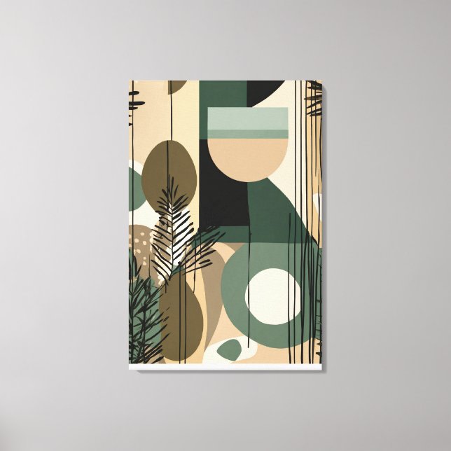 Boho abstract design - toile étirée (Recto)