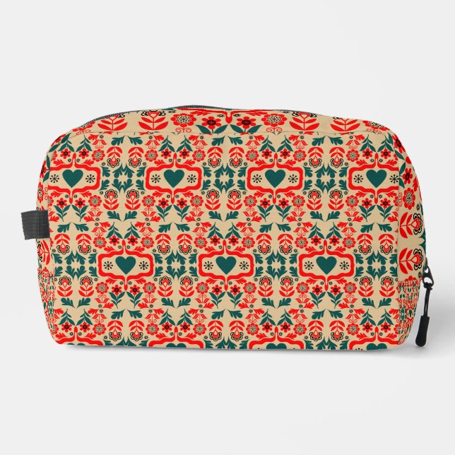 Boho Abstract Flower Art Dopp Kit (Front)