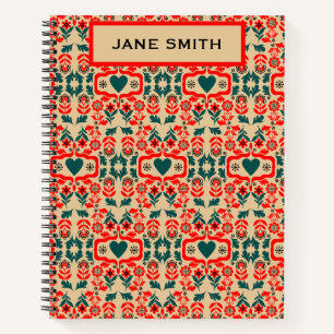 Boho Abstract Flower Art Notebook