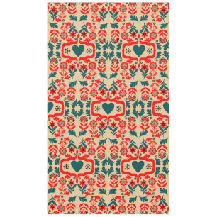 Boho Abstract Flower Art Tablecloth