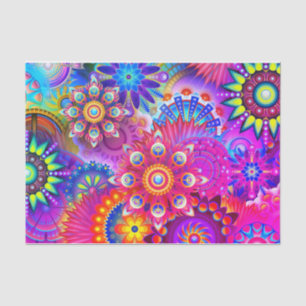 Boho abstract flower tissue paper