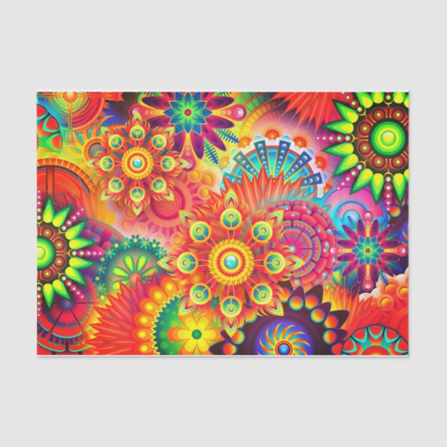 Boho abstract flower tissue paper (Front)